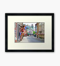 Colourful Quebec City Shops Framed Print