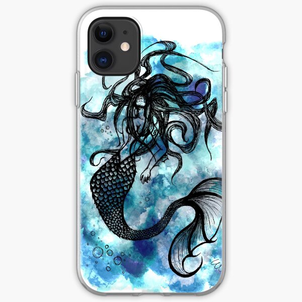 Mermaid Watercolor iPhone Soft Case
