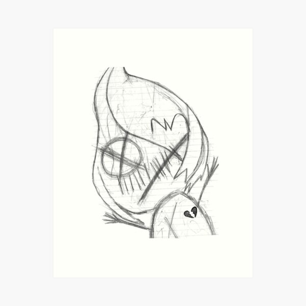Skellion the Emo Kid Art Print