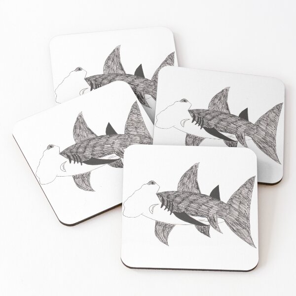 Item preview, Inktober Day 20: Hammerhead Shark designed and sold by TweekiedooX3.