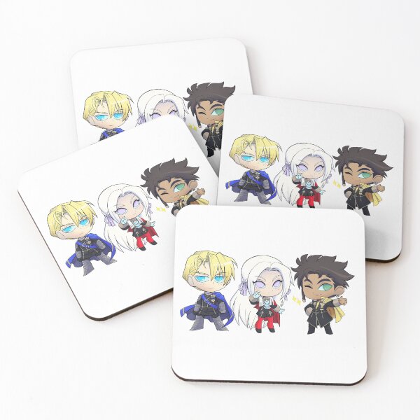 Item preview, Dimitri, Edelgard, and Claude - Fire Emblem Three Houses - Chibi Cuties designed and sold by kickgirl.