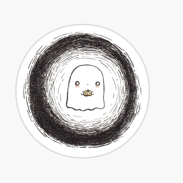Kawaii Ghost Ink Illustration Sticker