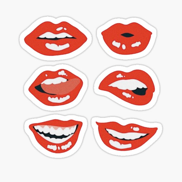 Red Lips (6 pack) Sticker