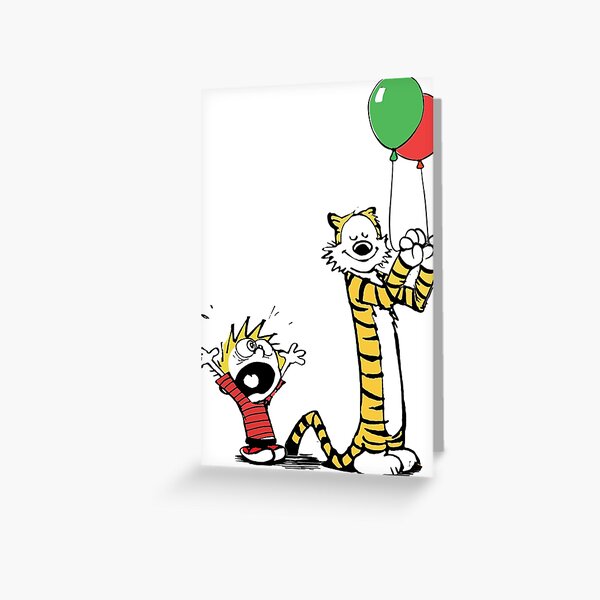 calvin ballon Greeting Card