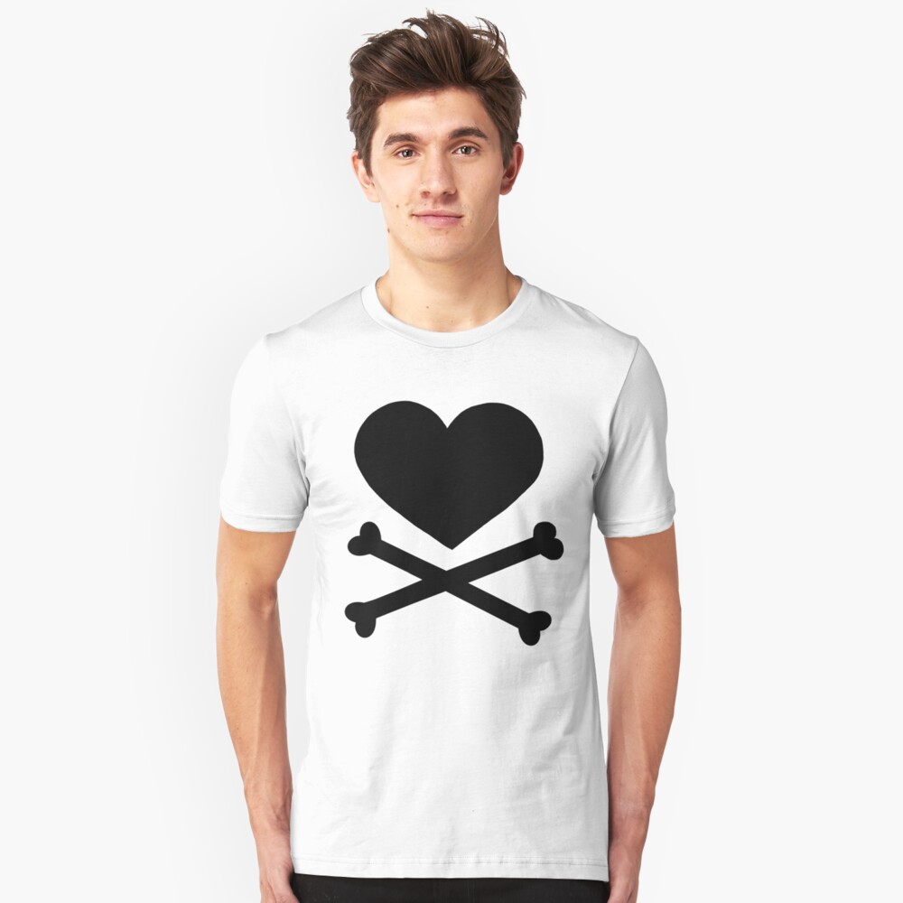 Pirate Love (Black). Slim Fit T-Shirt