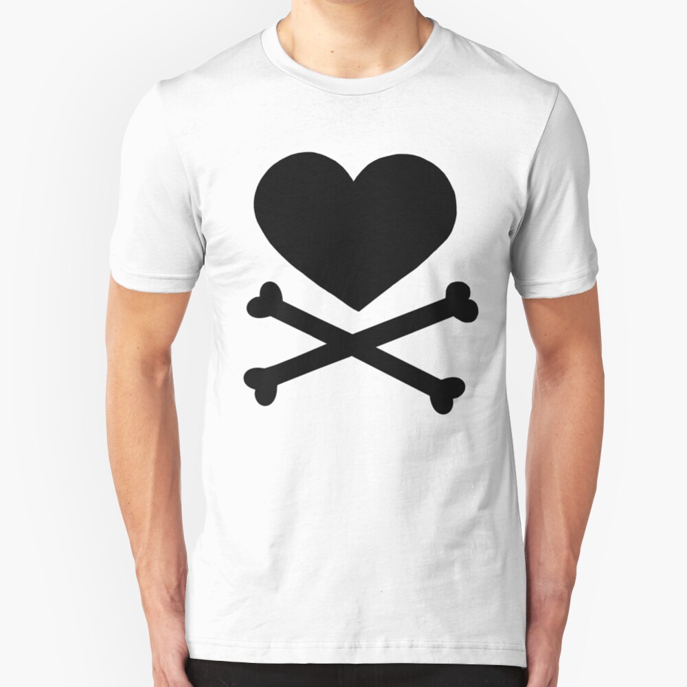 Pirate Love (Black). Slim Fit T-Shirt