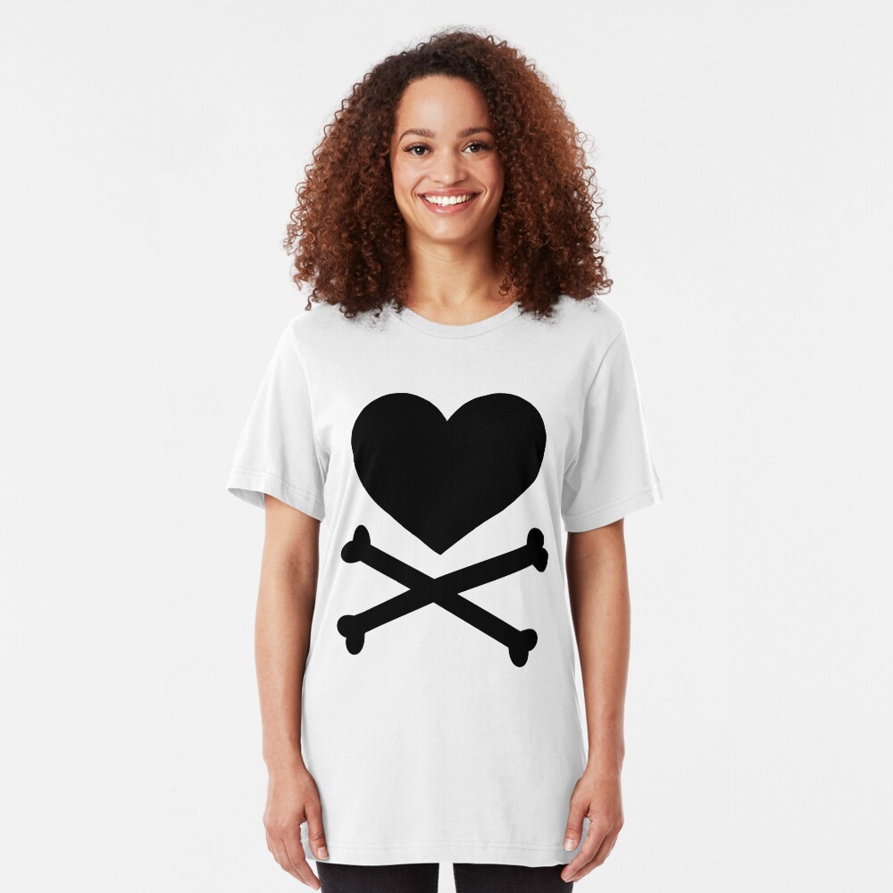 Pirate Love (Black). Slim Fit T-Shirt