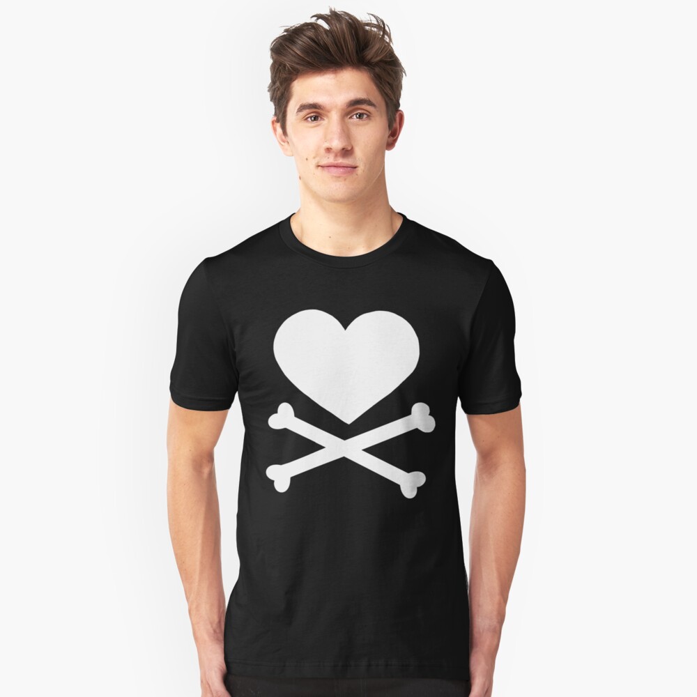 Pirate Love (White). Slim Fit T-Shirt