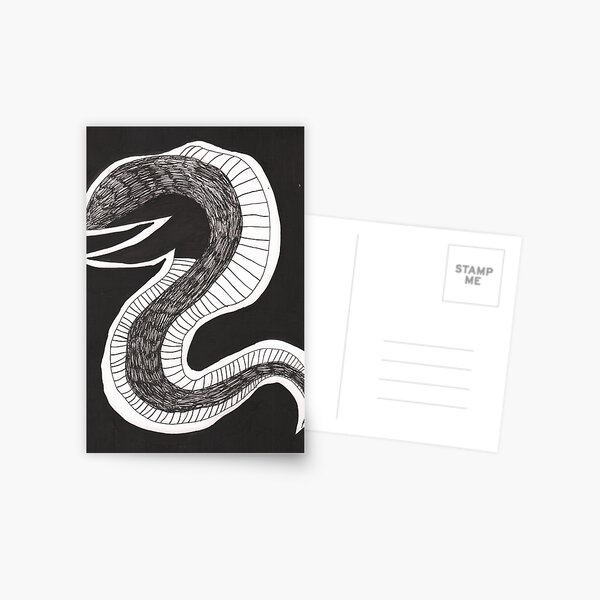 Inktober Day 21: Pelican Eel Postcard