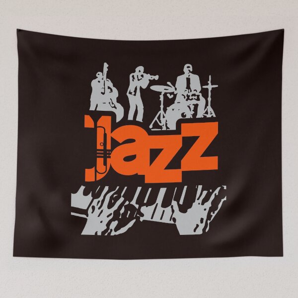 Item preview, Vintage Jazz Band Poster Style  designed and sold by jazzworldquest.