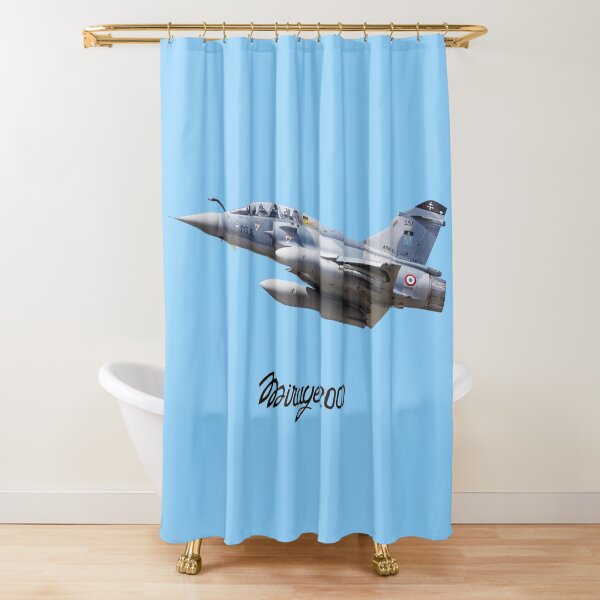 Dassault Mirage 2000D with logo Shower Curtain