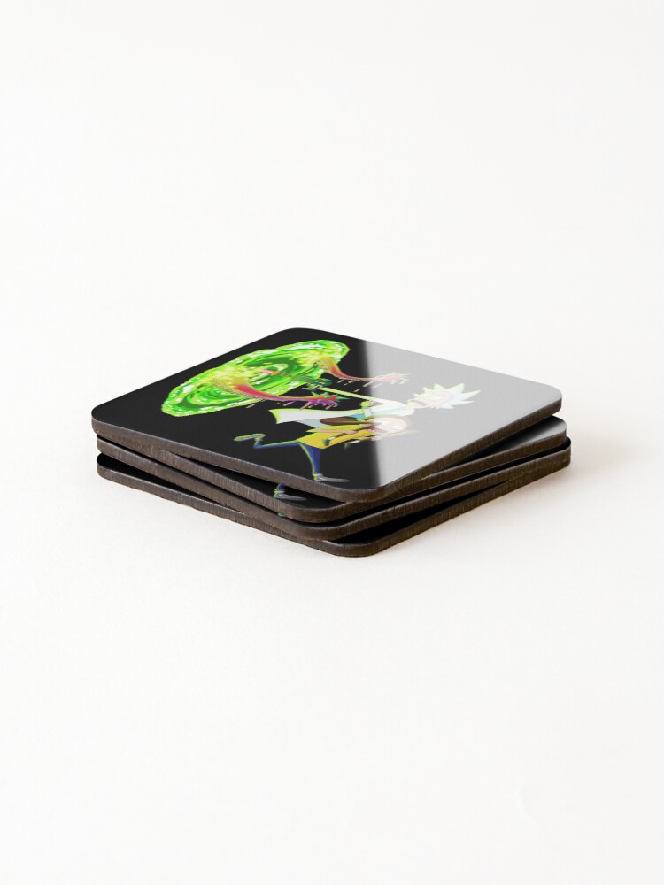 Alternate view of Rick and morty portal monster Coasters (Set of 4)