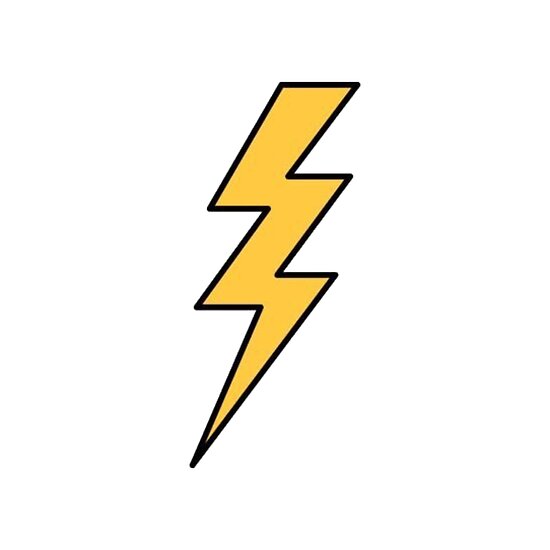 Cartoon Lightning Bolt Logo