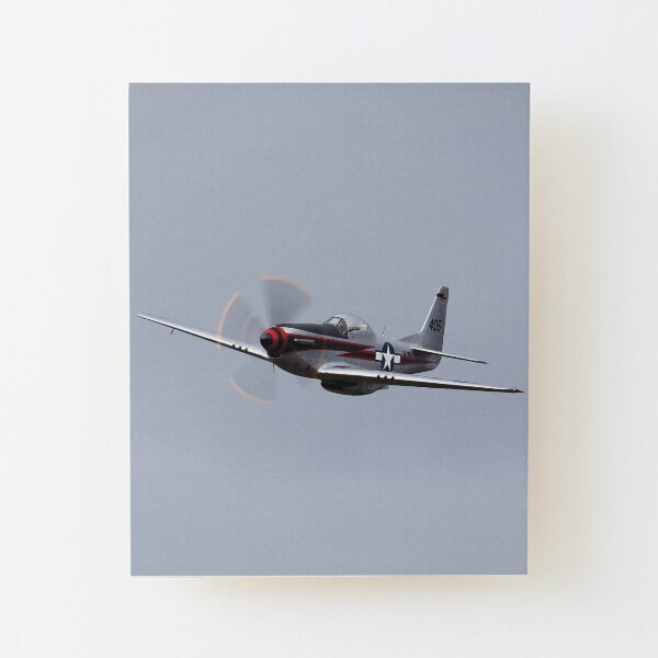 P-51D Mustang flyby Wood Mounted Print