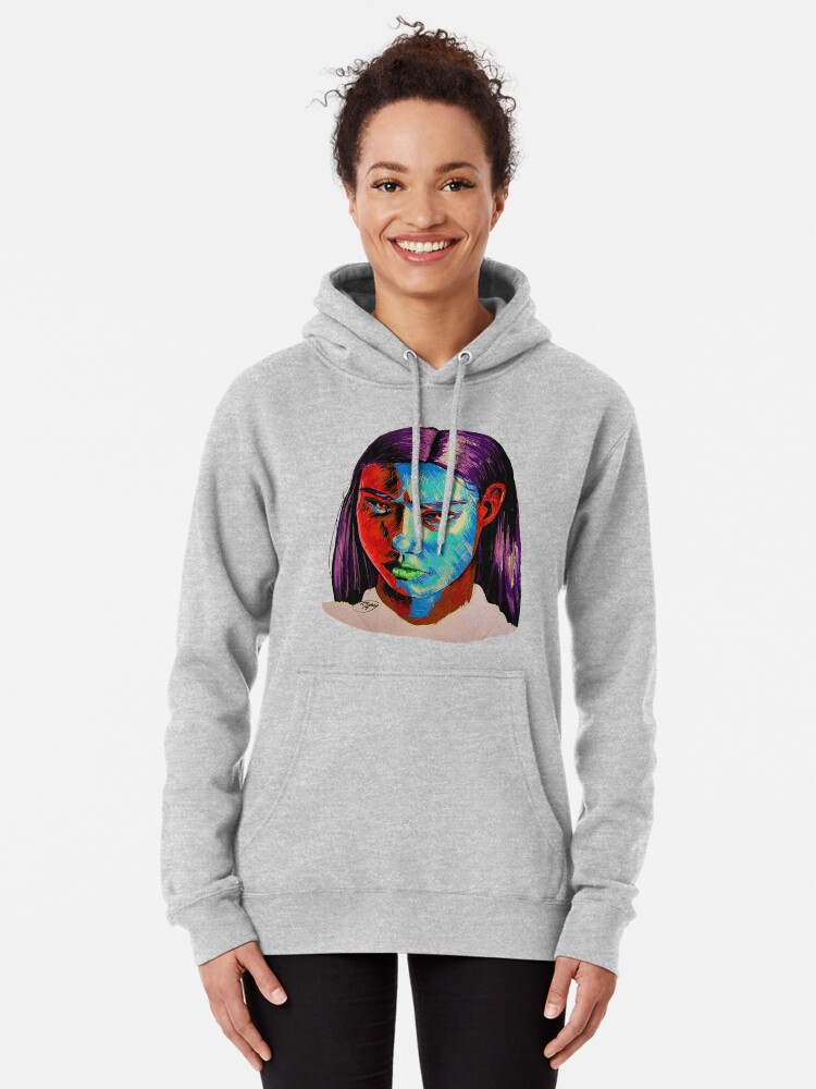 angry girl Pullover Hoodie