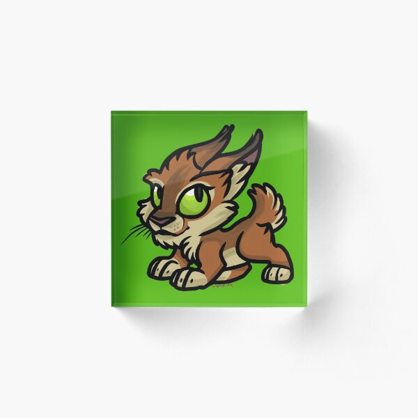 Blood Elf Cuties - Lynx Acrylic Block