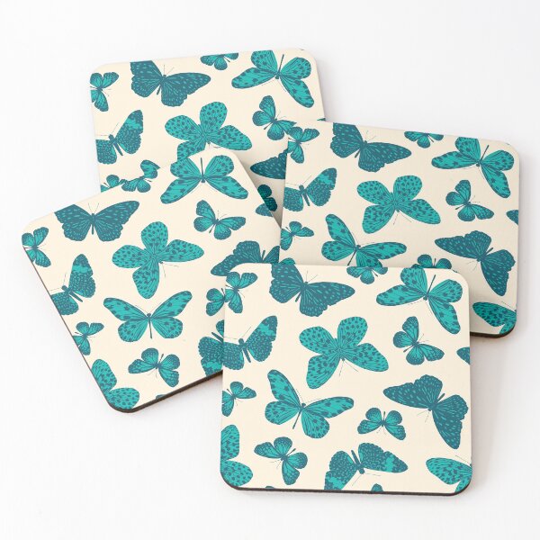Item preview, Butterflies At The Museum in Teal designed and sold by rocketandindigo.