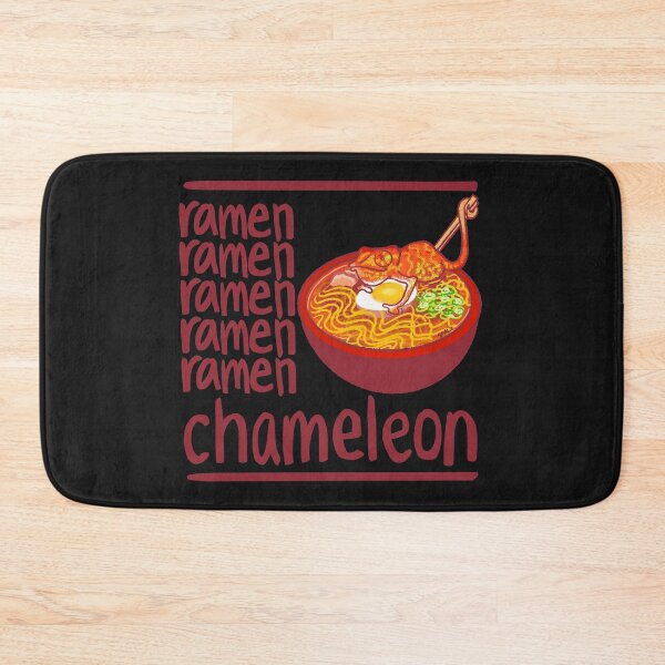 Item preview, RamenRamenRamenRamenRamen Chameleon (Burgundy Text) designed and sold by Kat Kuo.