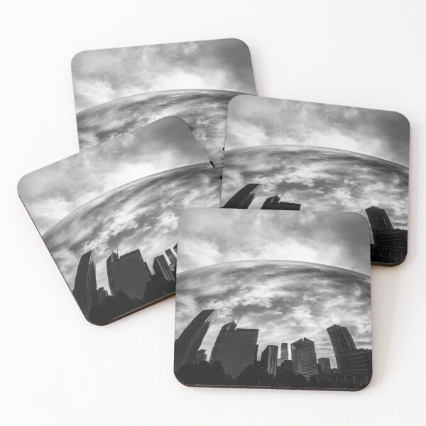 Item preview, Chicago Syline Reflection in the Cloud Gate Bean in Black and White designed and sold by PaulVelgos.