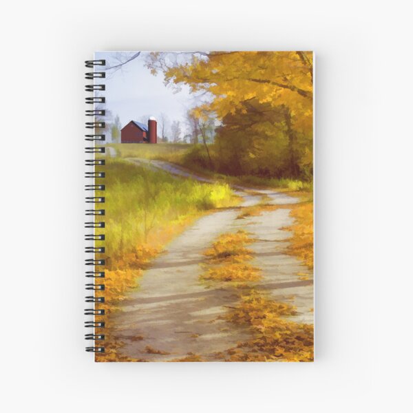 Country Road with Barn Spiral Notebook