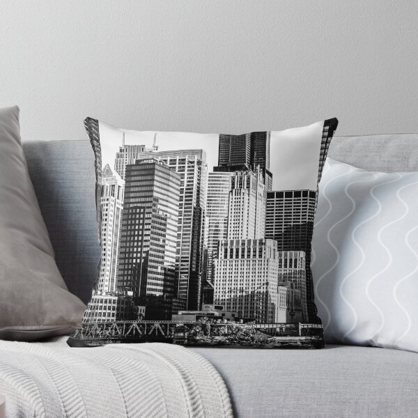 Item preview, Downtown Chicago in Black and White designed and sold by PaulVelgos.
