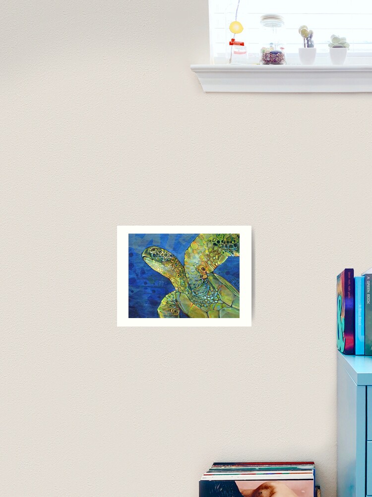 Thumbnail 2 of 3, Art Print, Sea Turtle designed and sold by gwennpaints.