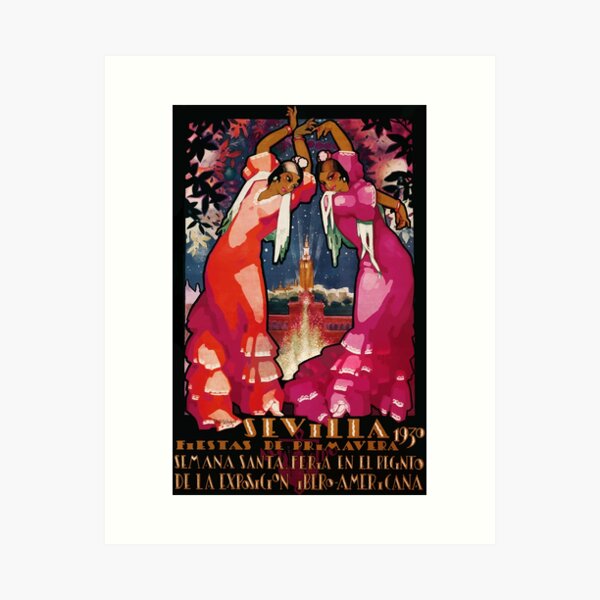 Item preview, Spain 1930 Seville April Fair Travel Poster designed and sold by retrographics.