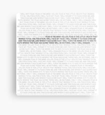 Litany against fear Metal Print