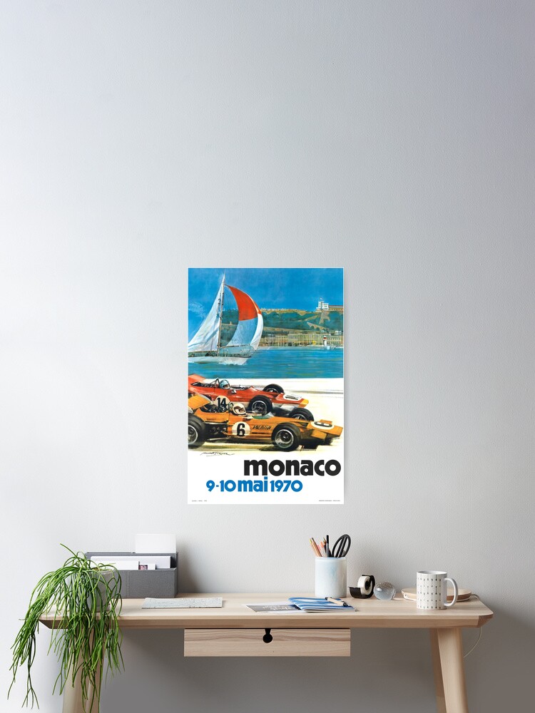 1970 Monaco Grand Prix Racing Poster Poster