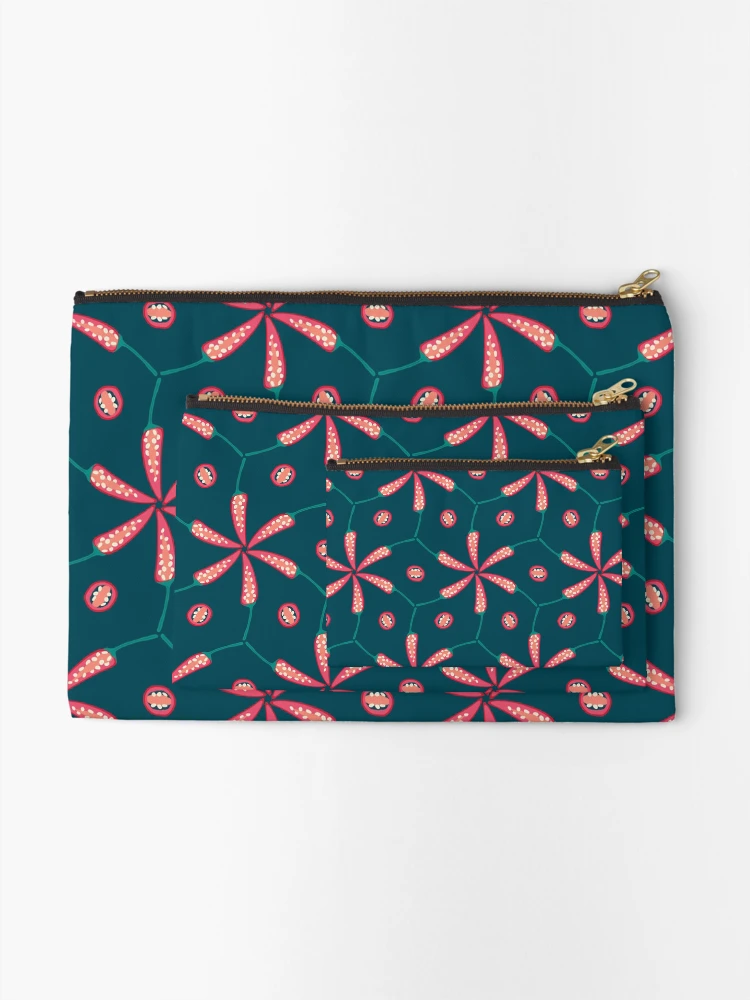 Thumbnail 2 of 4, Zipper Pouch, Hot Chilli Roulette Pattern designed and sold by rocketandindigo.