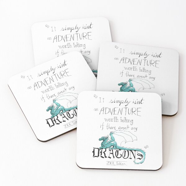 Item preview, J.R.R. Tolkien Dragon quote designed and sold by WhiteThorneGoods.