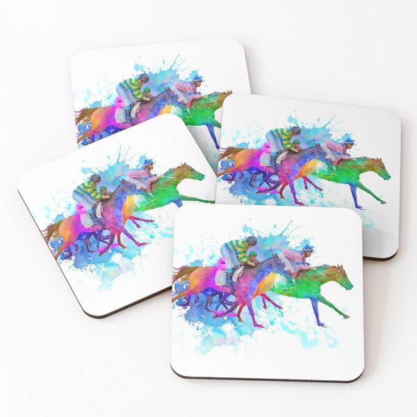Item preview, Watercolor Horseback Racers Splash designed and sold by FalconArt.