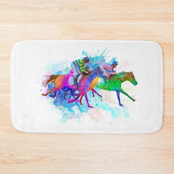 Item preview, Watercolor Horseback Racers Splash designed and sold by FalconArt.
