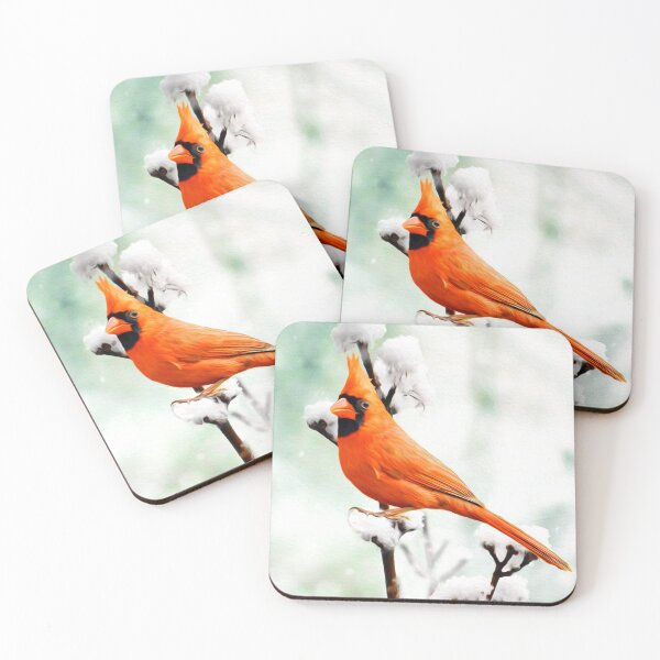 Item preview, Northern Cardinal Red Bird in Winter designed and sold by FineArtography.