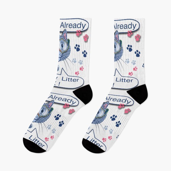 Item preview, Kitty in a Blue Shoe, Hint Hint Already, Clean My Litter Box! designed and sold by Sharon Schwalbe.
