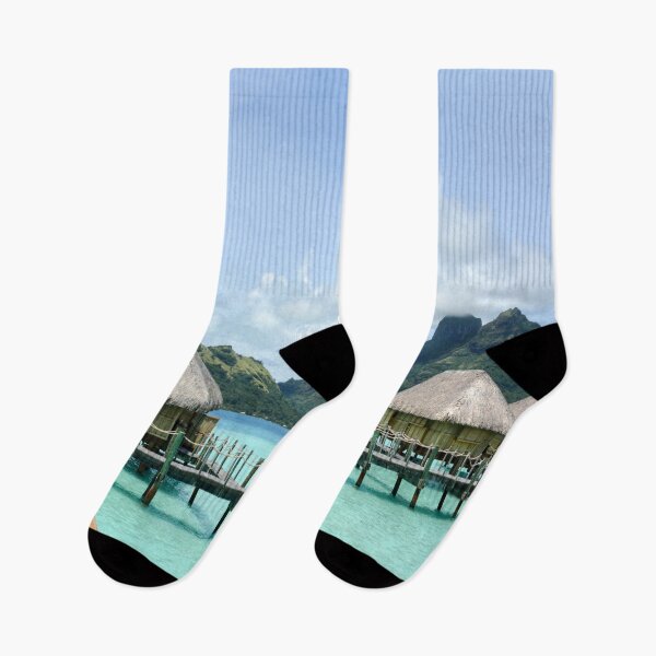 Item preview, Bora Bora, Tahiti, Blue Water Paradise Bungalow  designed and sold by Sharon Schwalbe.