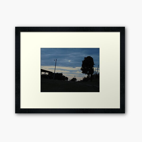 Approaching Rain in the Park Framed Art Print