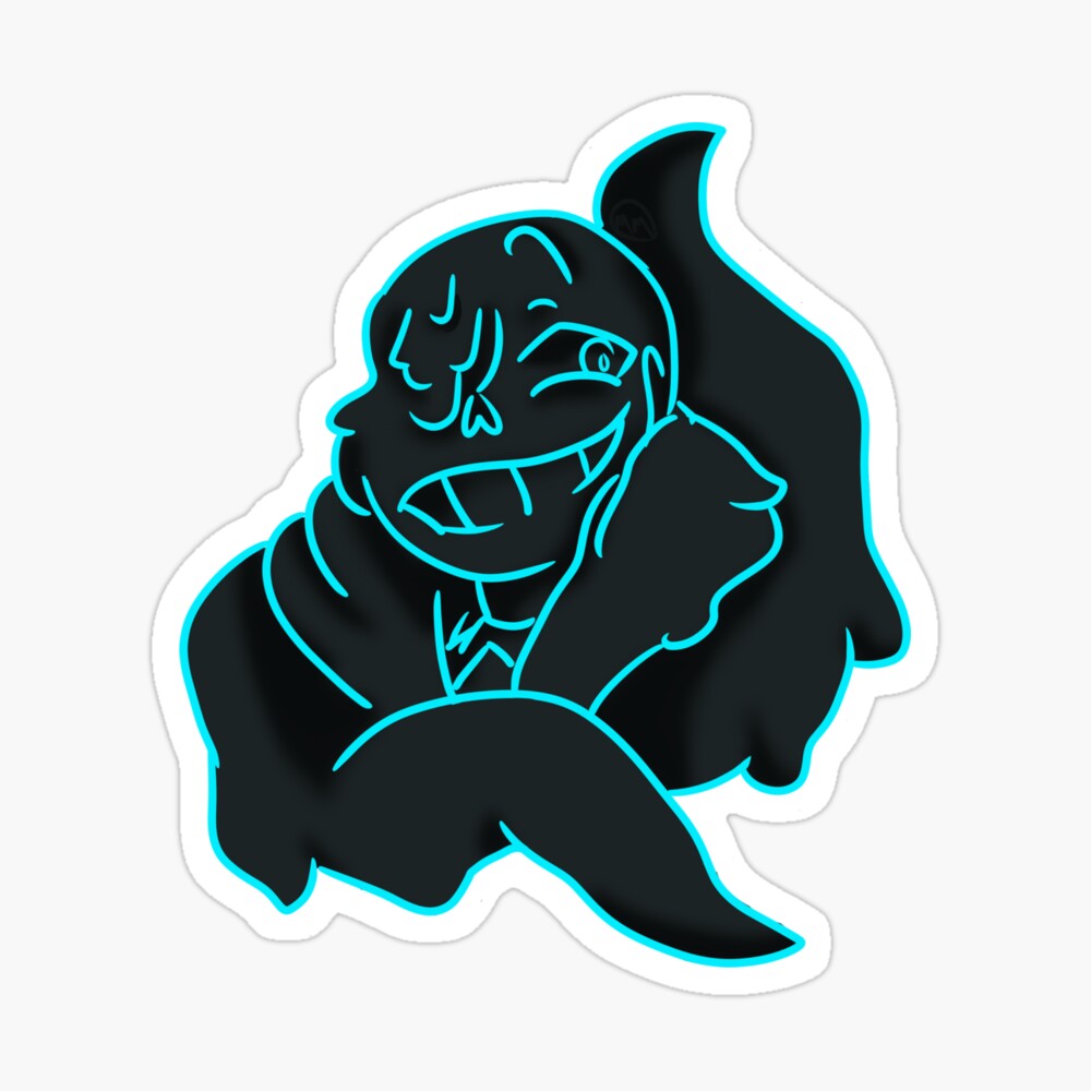 Nightmare sans, *sips judgingly* Sticker for Sale by Nova-R