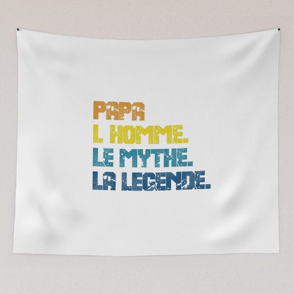 Item preview, Dad the man the myth the legend orange yellow blue designed and sold by Sitamood.