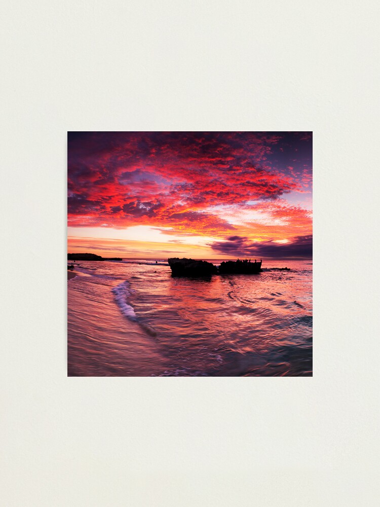 Alternate view of Trigg Beach Sunset Photographic Print