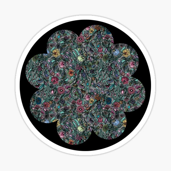Flower Garden Doodles Sticker