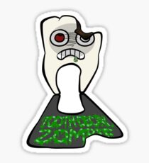 The tooth decay zombie Sticker