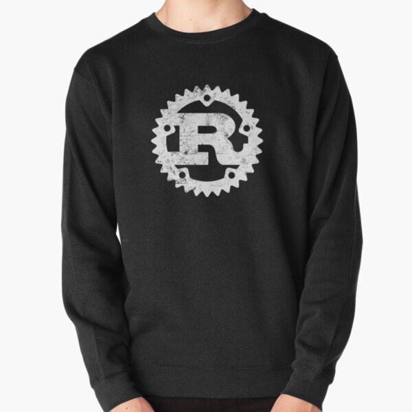 Rust Programming logo print distressed Pullover Sweatshirt