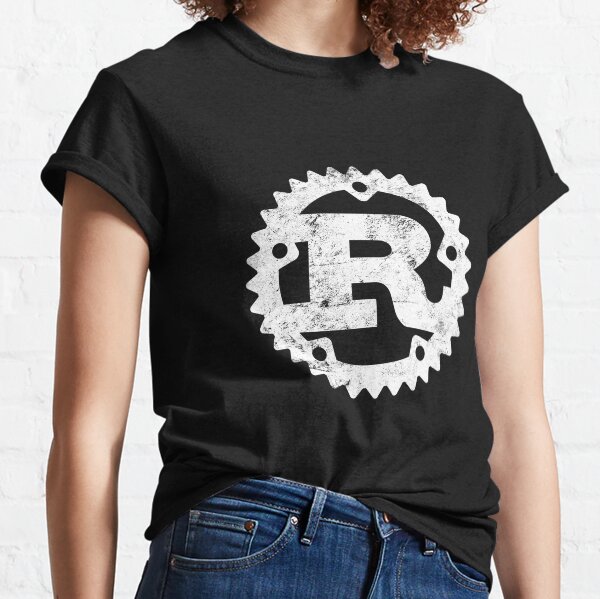 Rust Programming logo print distressed Classic T-Shirt