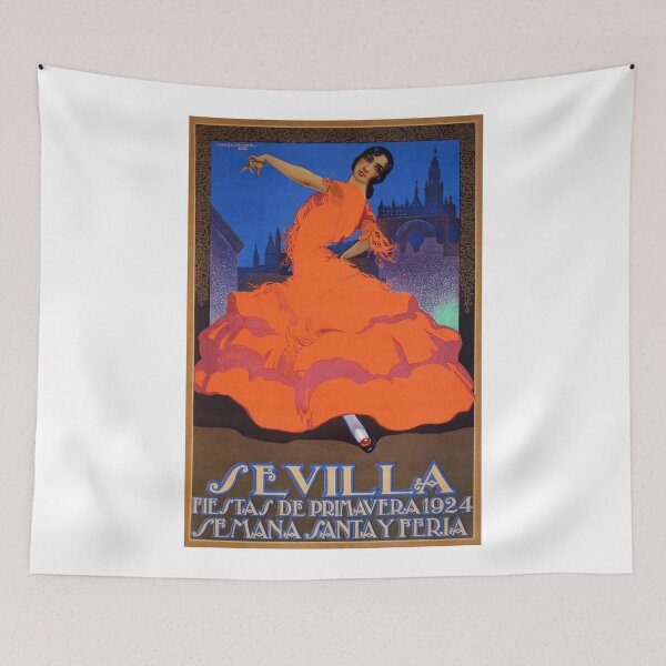 Item preview, Spain 1924 Seville April Fair Travel Poster designed and sold by retrographics.