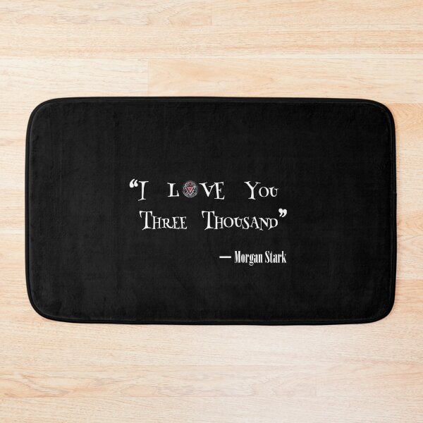 Item preview, I lOve you three thousand Quote (White typography version) - Morgan Stark designed and sold by TheQuoteBro.
