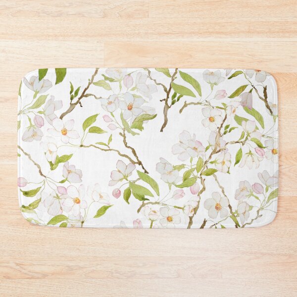 Item preview, hand painted white cherry blossom pattern  designed and sold by ColorandColor.