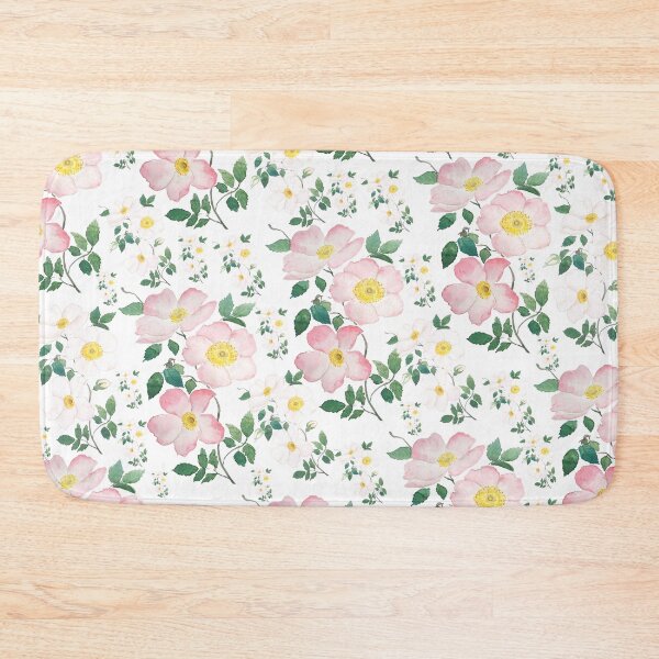 Item preview, hand painted pink and white rose pattern  designed and sold by ColorandColor.