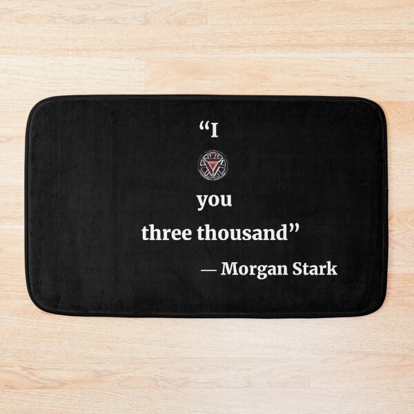 Item preview, I O(love) you three thousand - Top to bottom - Quote (White typography version) - Morgan Stark designed and sold by TheQuoteBro.