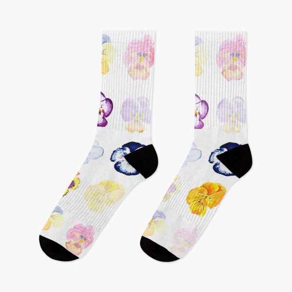 Item preview, colorful pansy pattern watercolor designed and sold by ColorandColor.